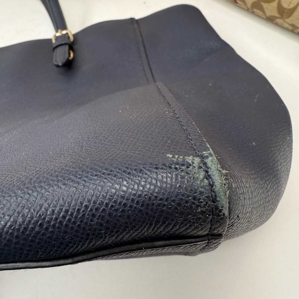 Coach Signature Bag Bundle (3 Pieces) | Rehab / Project Lot | Navy, Tan & Pink - Picture 6 of 16